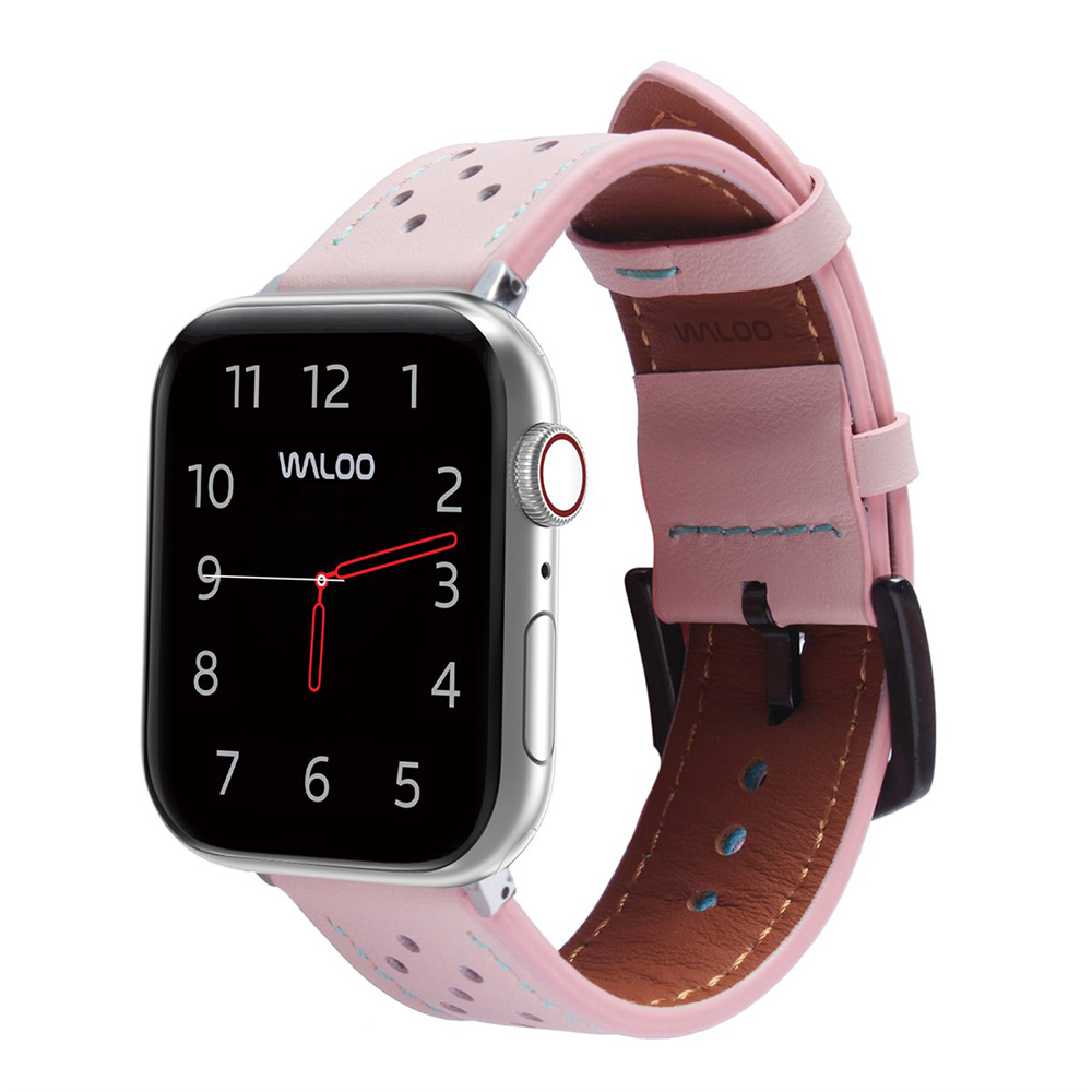 Waloo Breathable Leather Band for Apple Watch - 38/40/41mm-Pink