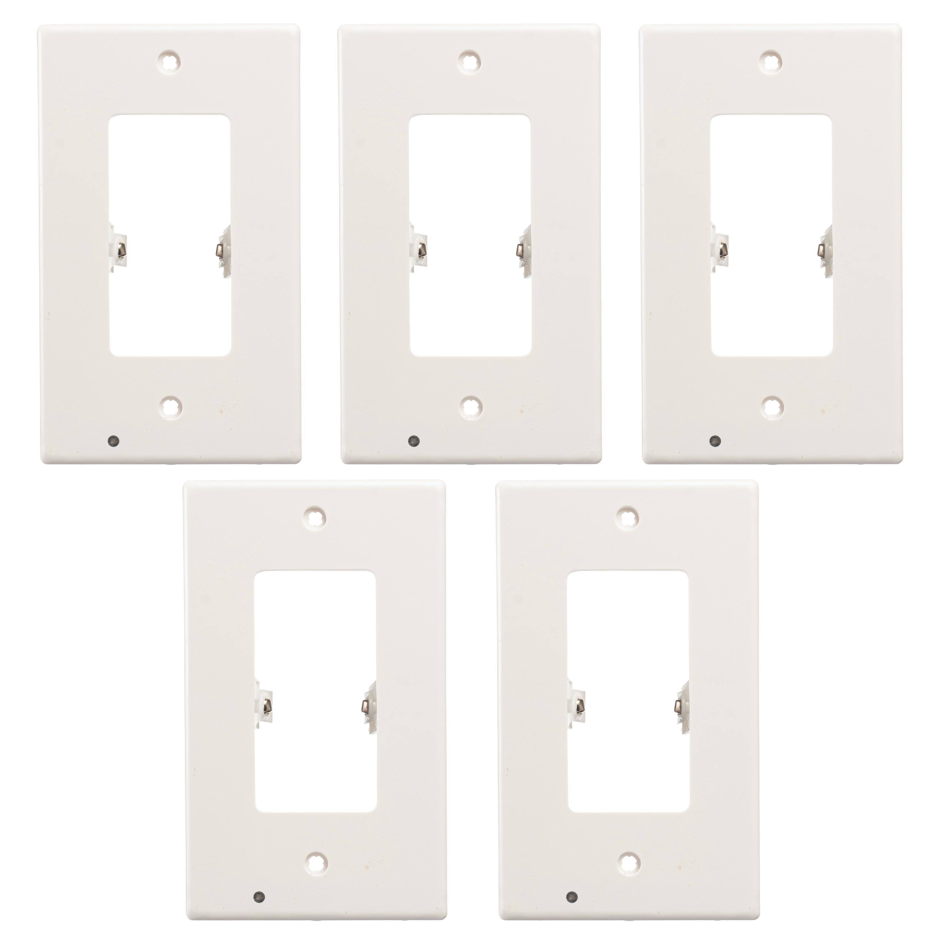 Round or Square Snap-on Outlet Plate with Built-in LED Night Lights (5-Pack) - Decor (Squared)