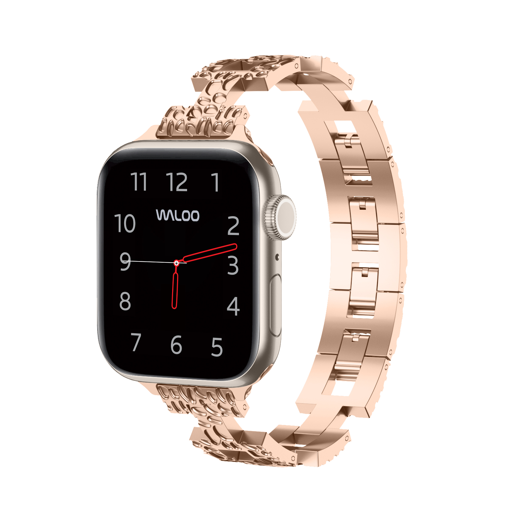 Photos - Watch Strap Waloo Waloo Pebble Styled Watch Band for Apple Watch - Rose Gold 42/44/45M