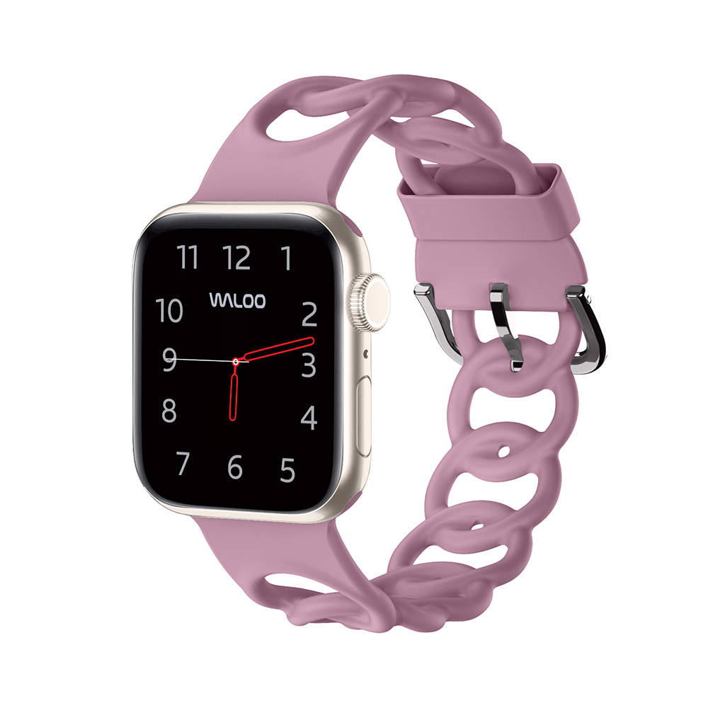 Photos - Watch Strap Waloo Waloo Silicone Link Looped Band for Apple Watch - 38/40/41MM - Lilac