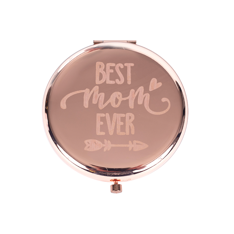 Engraved Compact Pocket Mirror with Magnification  Compact Pocket Mirror Mom
