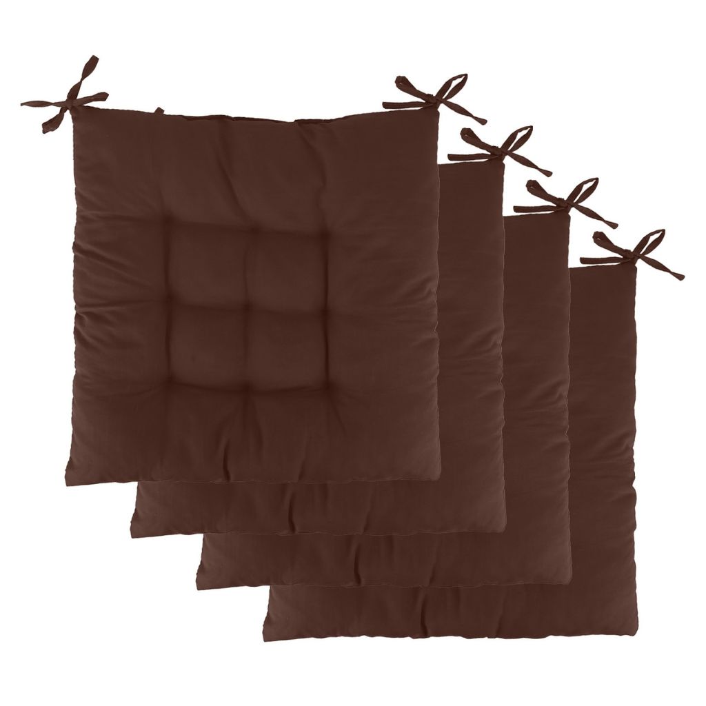 Photos - Pillow NPolar Chair Cushion Pads - Brown HGCHAIRSEATPAD(BROWN)GPCT3098(Set of 4)