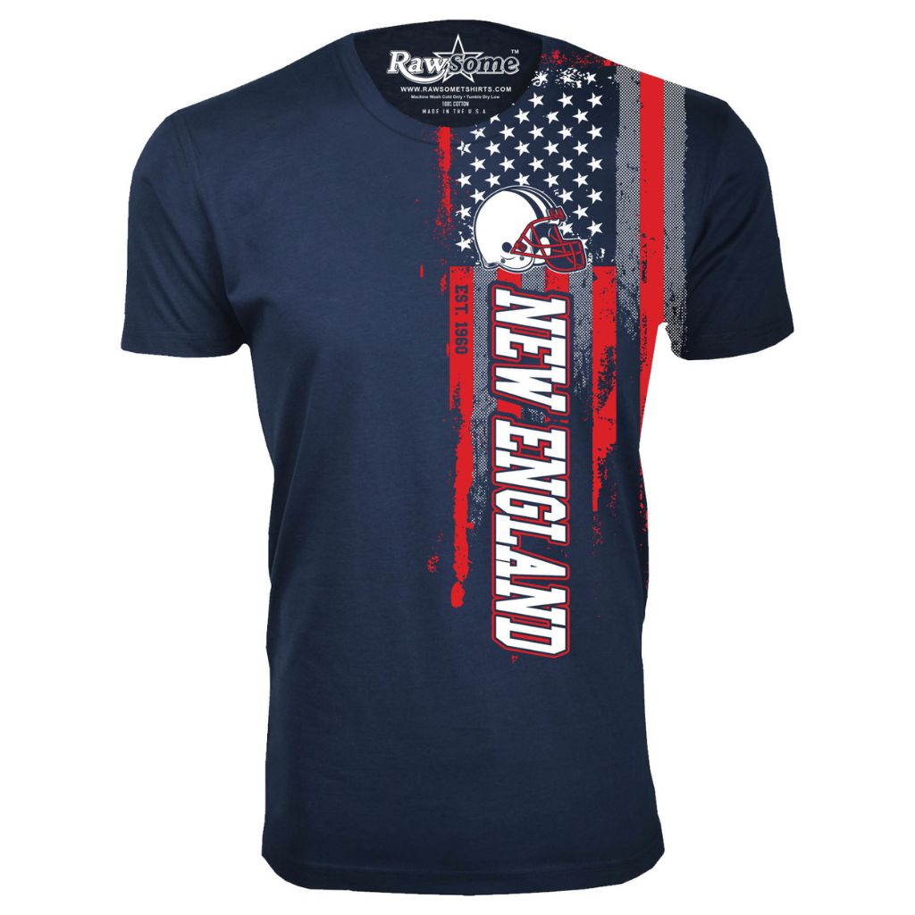 Men's Football USA Flag T-Shirt - 2X-Large - New England