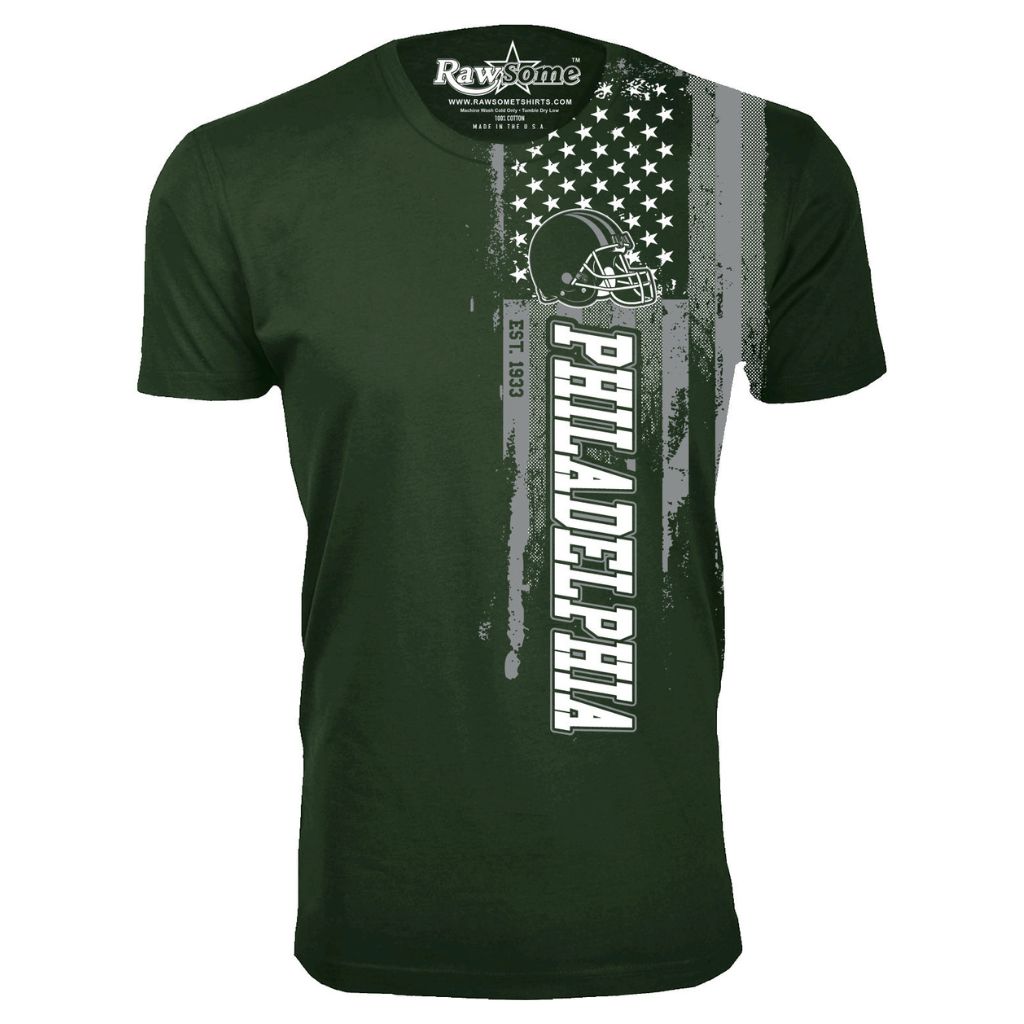 Men's Football USA Flag T-Shirt - Large - Philadelphia