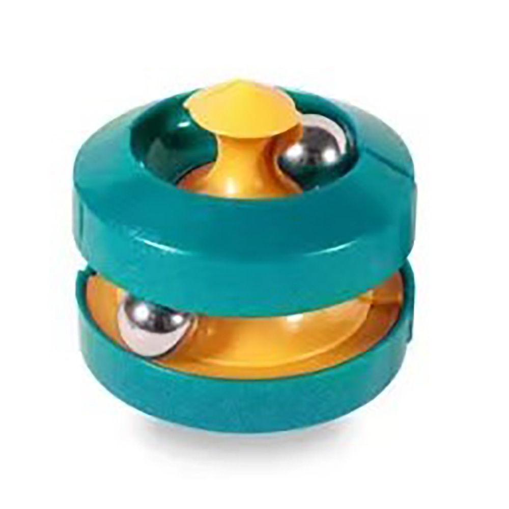 Rubik Cube Ball with Marble Track & Twist - Aqua/Yellow