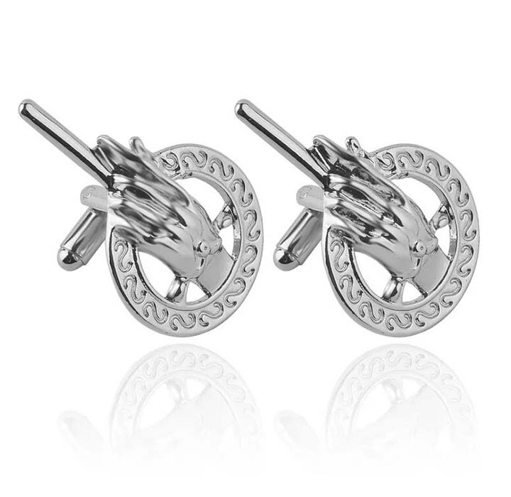 Photos - Cufflinks Private Label Game of Thrones Hand of The King  - Silver GOTCUFF