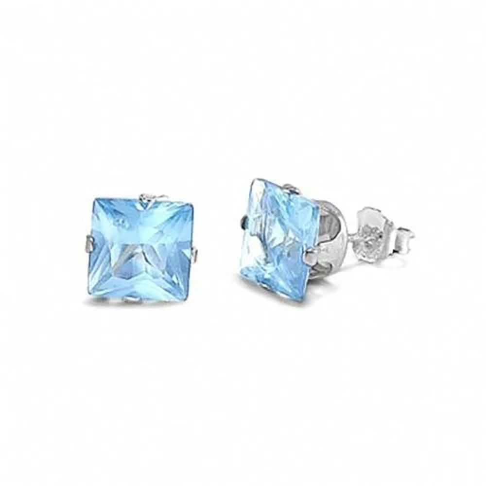 2.00CTTW Square Crystal Stud Earrings - 2.00 CTTW Crystal Stud Earrings