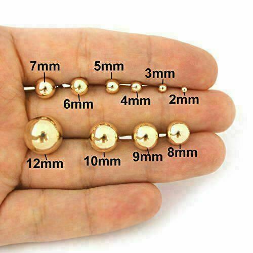 Gold Ball Studs  Gold Ball Studs 2MM 10MM
