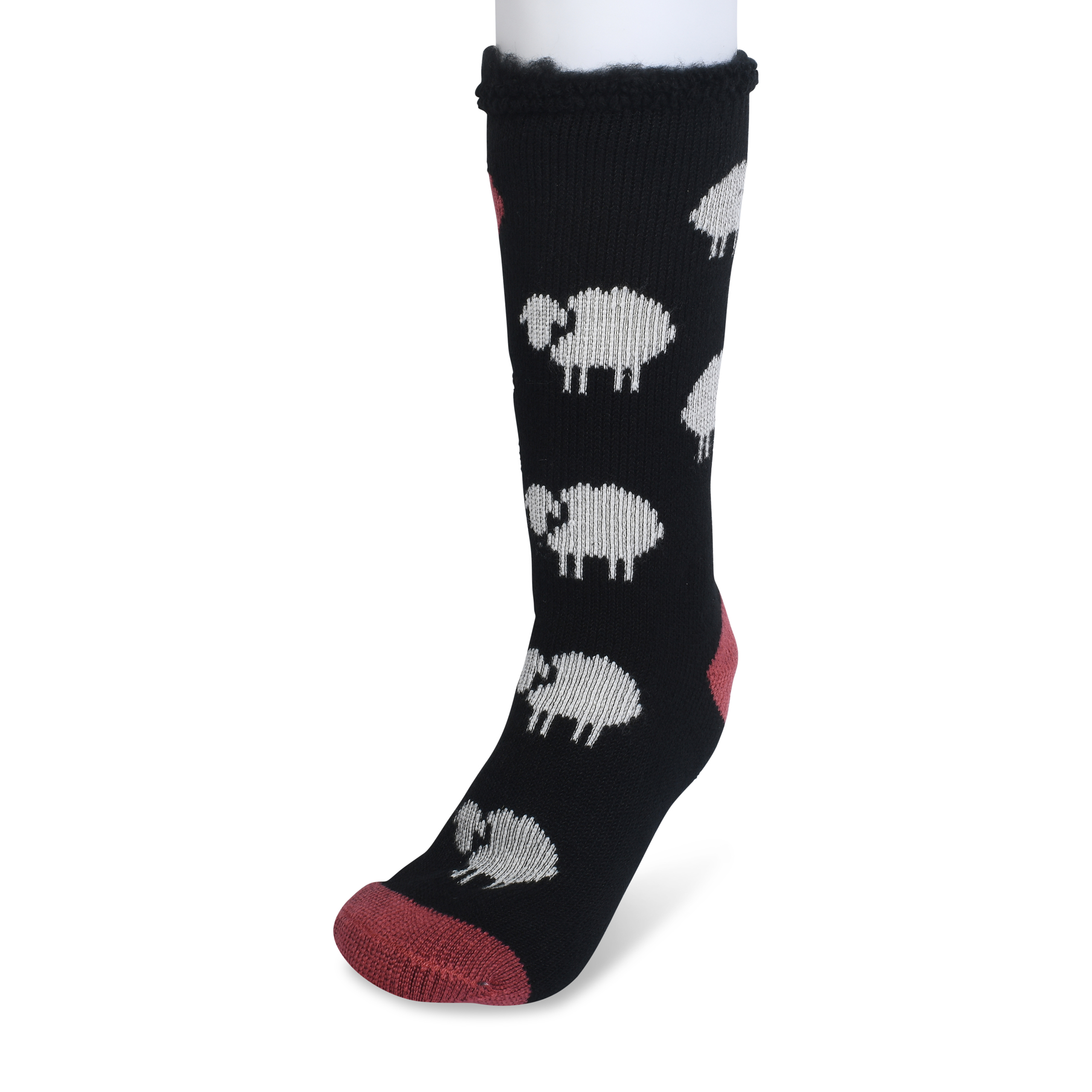 GaaHuu Women's 4x Brushed Pattern Thermal Socks - black sheep