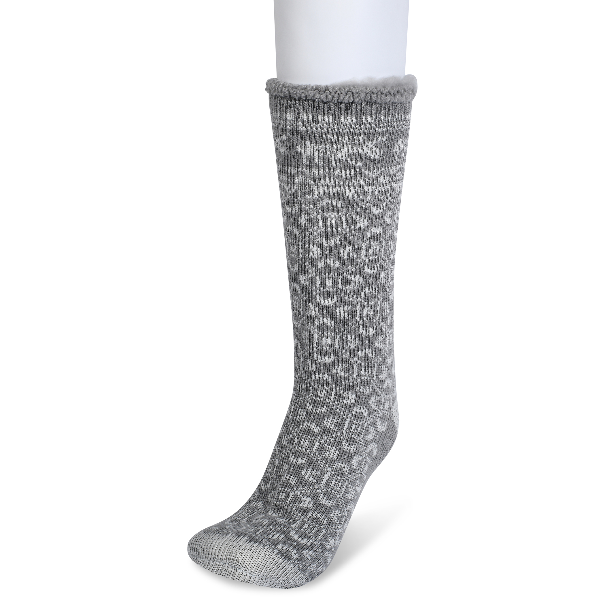 GaaHuu Women's 4x Brushed Pattern Thermal Socks - grey moose