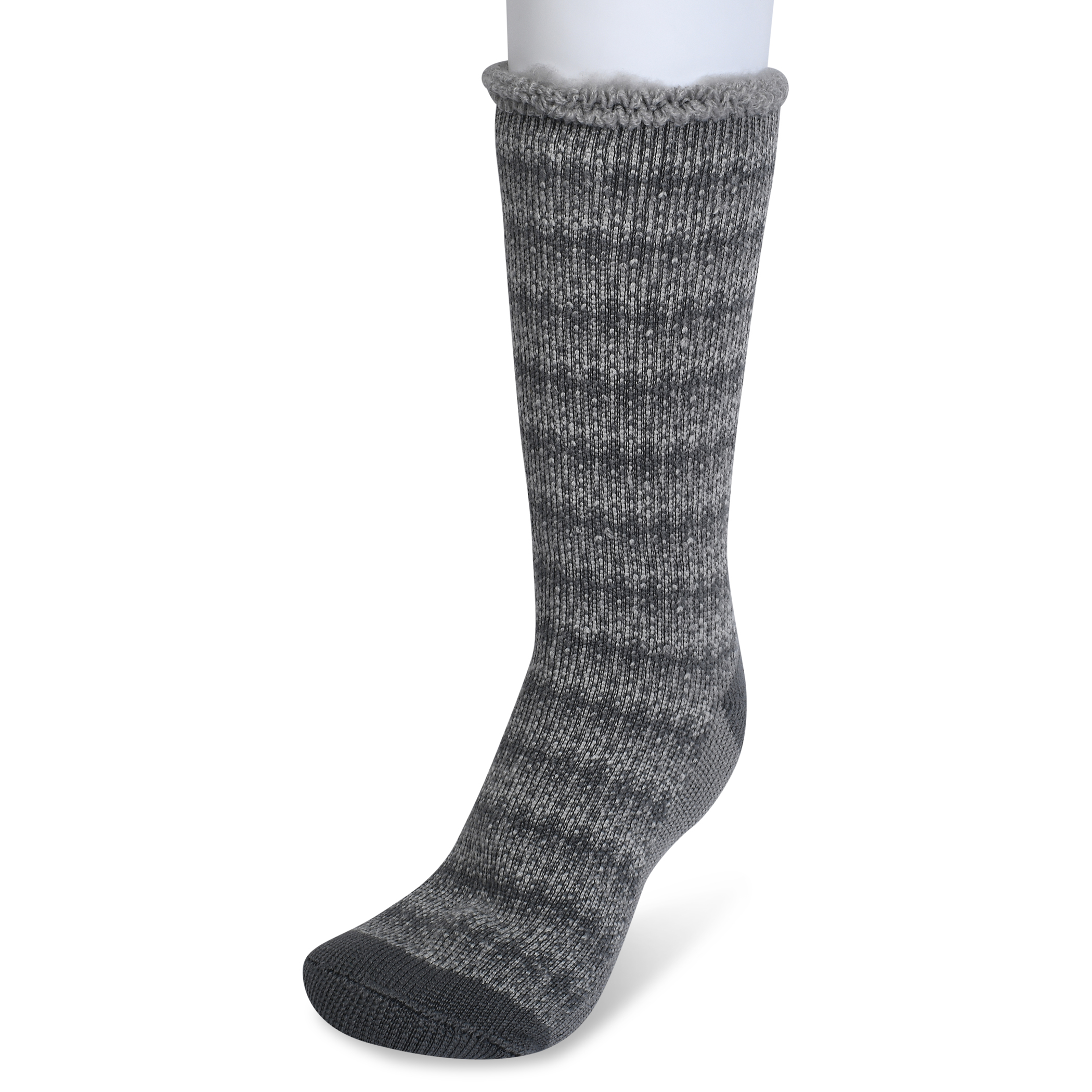 GaaHuu Women's 4x Brushed Pattern Thermal Socks - grey allover fairisle