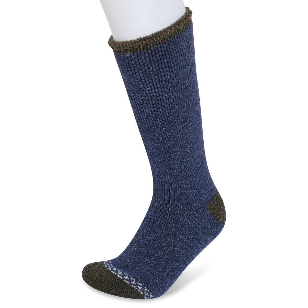 Men's 4X Brushed 2.7TOG Thermal Socks - Navy