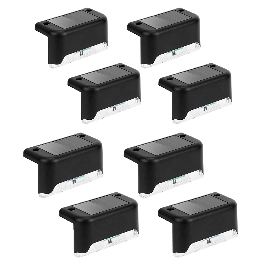 Solarek® Outdoor Solar Powered LED Step Lights (4- or 8-Pack) - 8-Pack