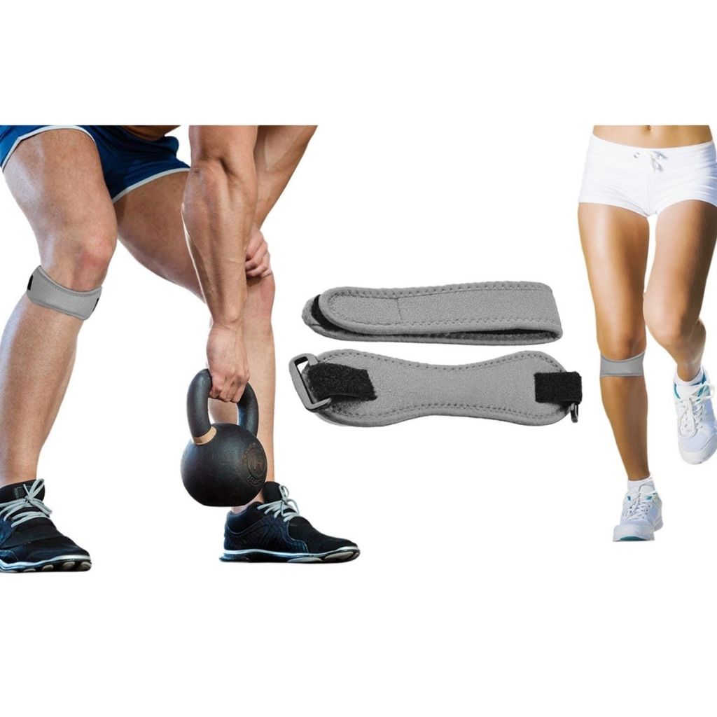 Compression Pain Relief and Recovery Patella Knee Strap - Grey
