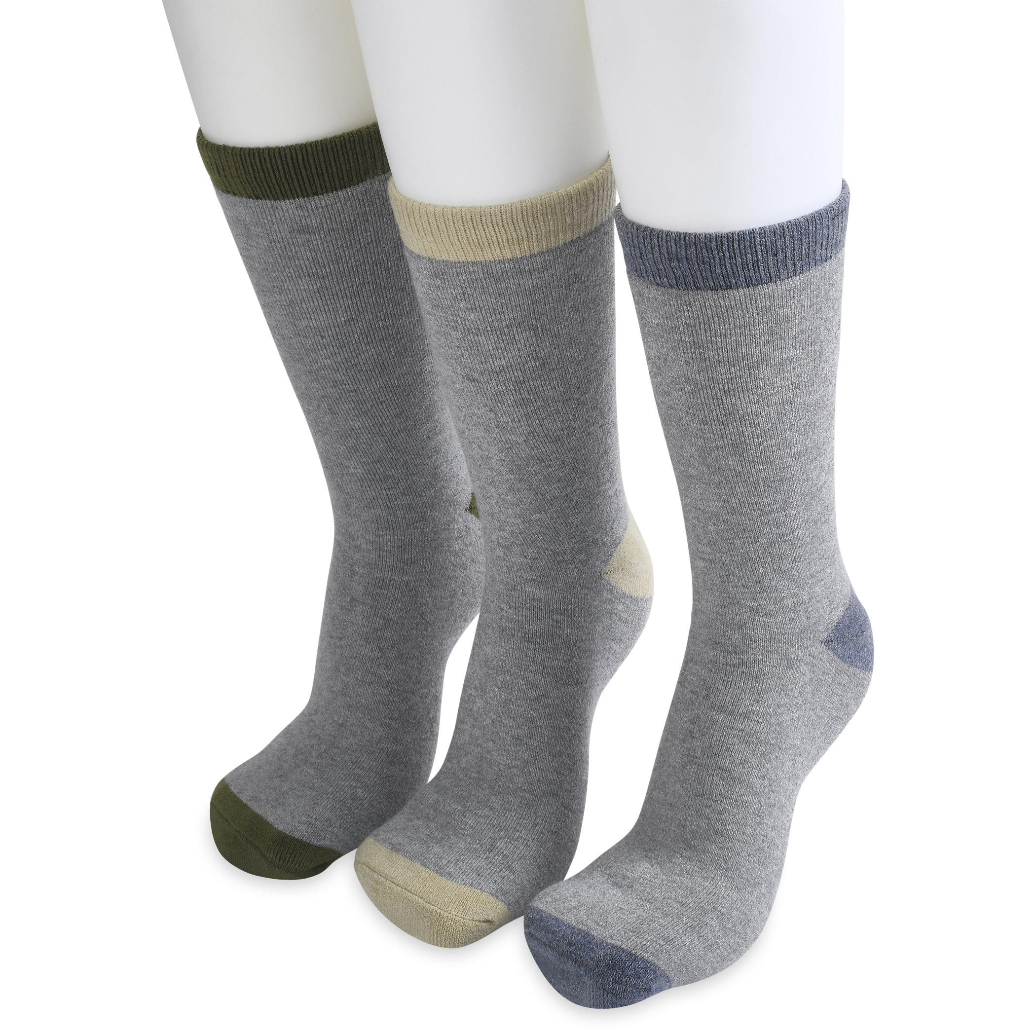 GaaHuu Women's Super Soft Cushioned 1.6TOG Thermal Socks (3-Pack) - grey