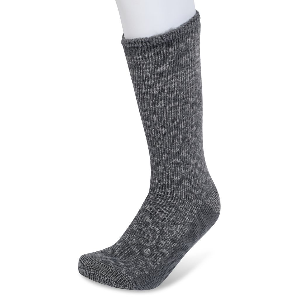 GaaHuu Men's Brushed 2.7-TOG Patterned Thermal Socks - Grey