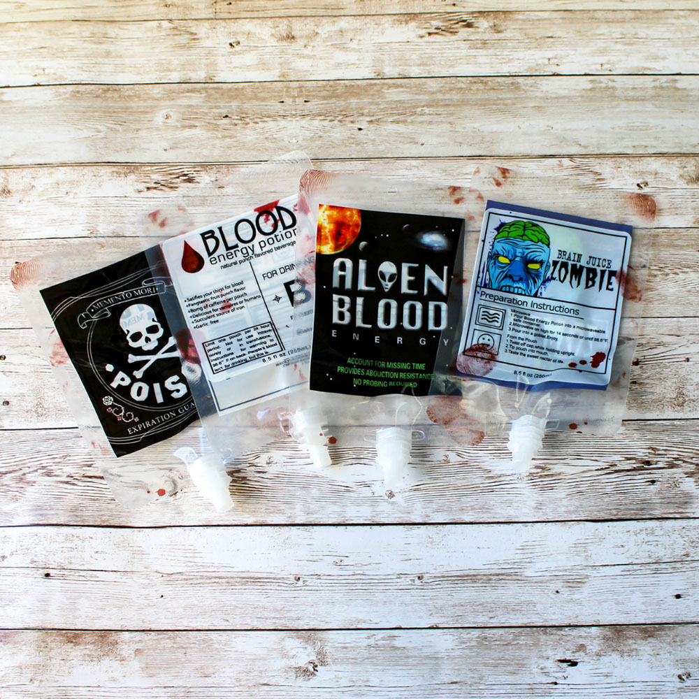 Halloween Drink Pouches 4Pack  variety