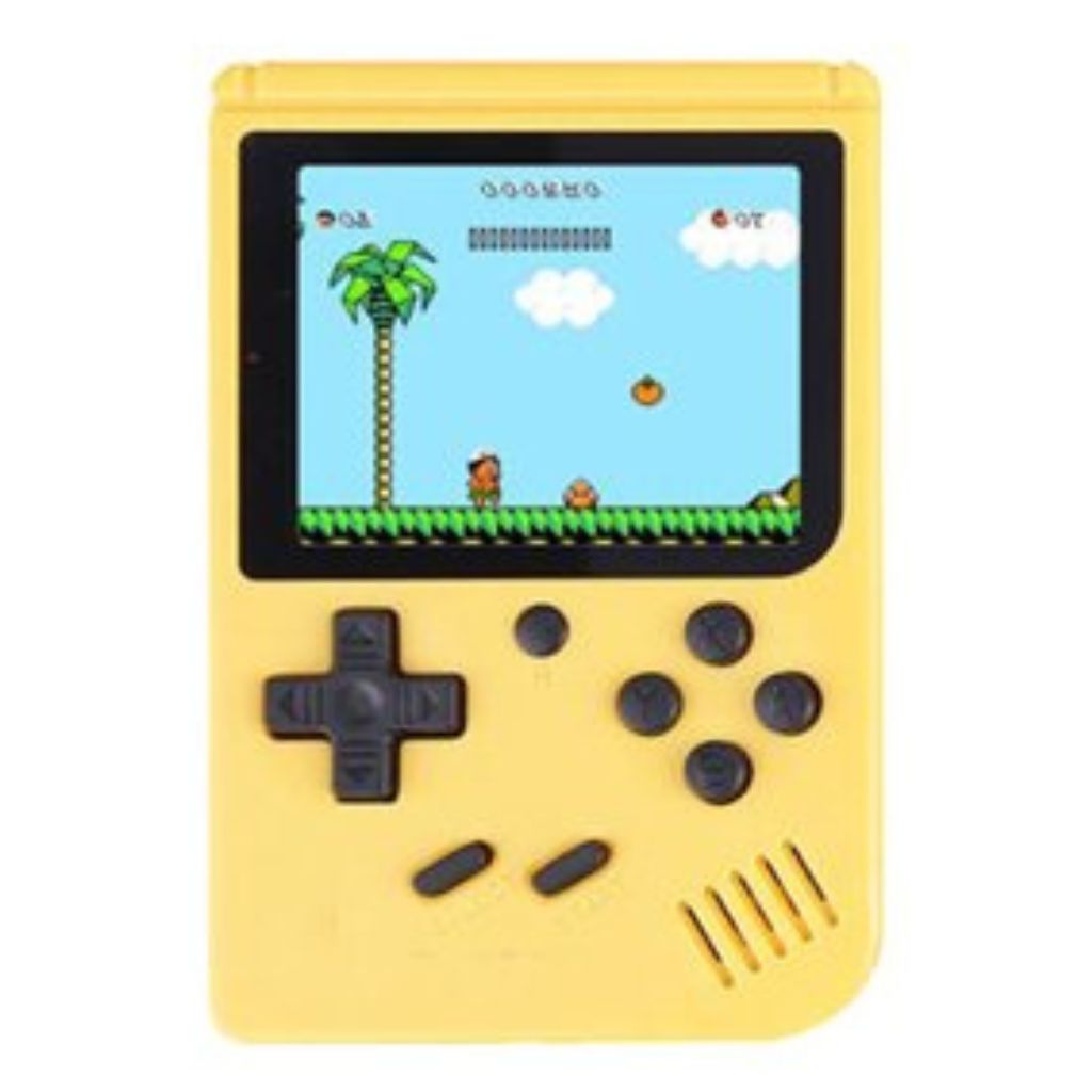 Handheld Game Console with 400 Built-in Games & Controller - Yellow