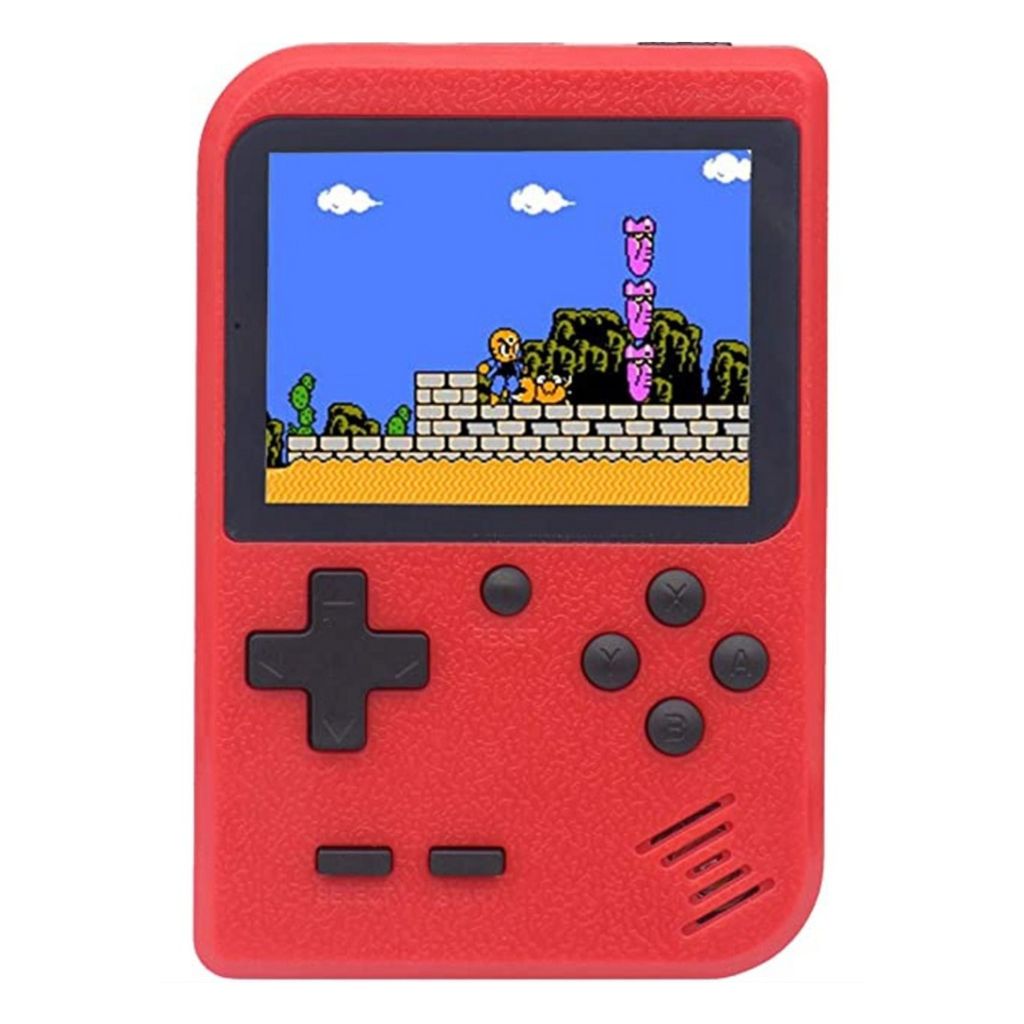 Handheld Game Console with 400 Built-in Games & Controller - Red