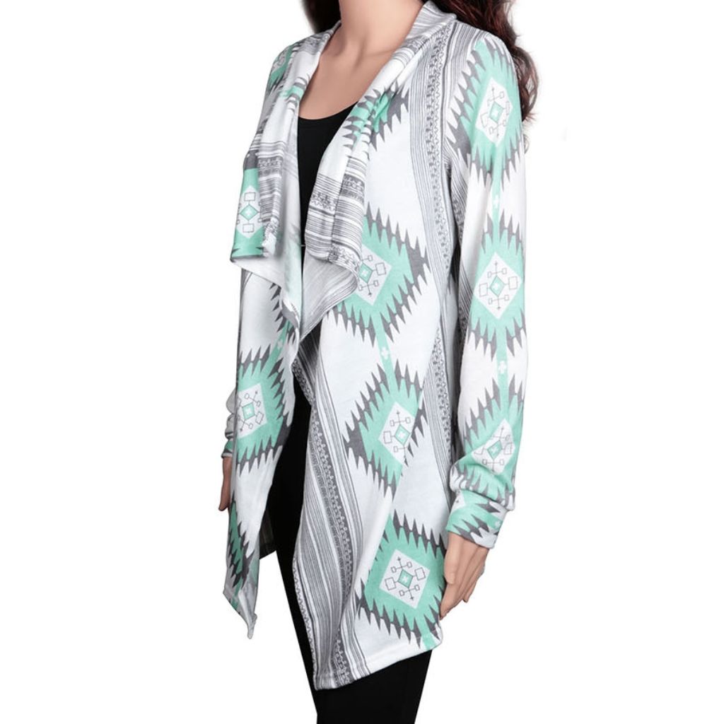 N'POLAR Women's Cardigan Shawl  - Small - Green