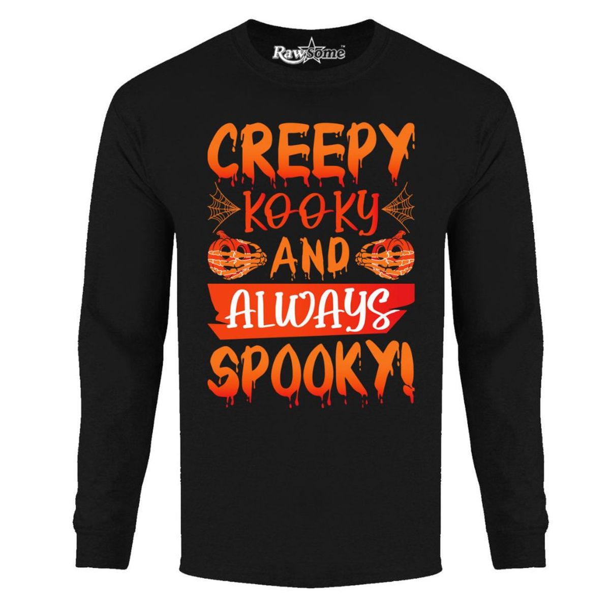 Men's Creepy Halloween Long Sleeve Shirt - Medium - Creepy Kooky and Always Spooky