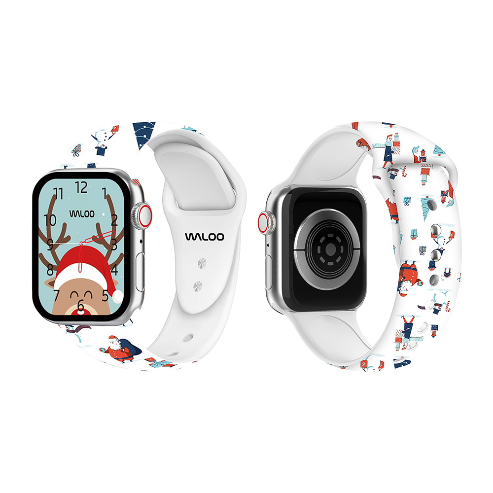 ChristmasHoliday Fun Themed Apple Watch Bands  White Santa 384041 MM