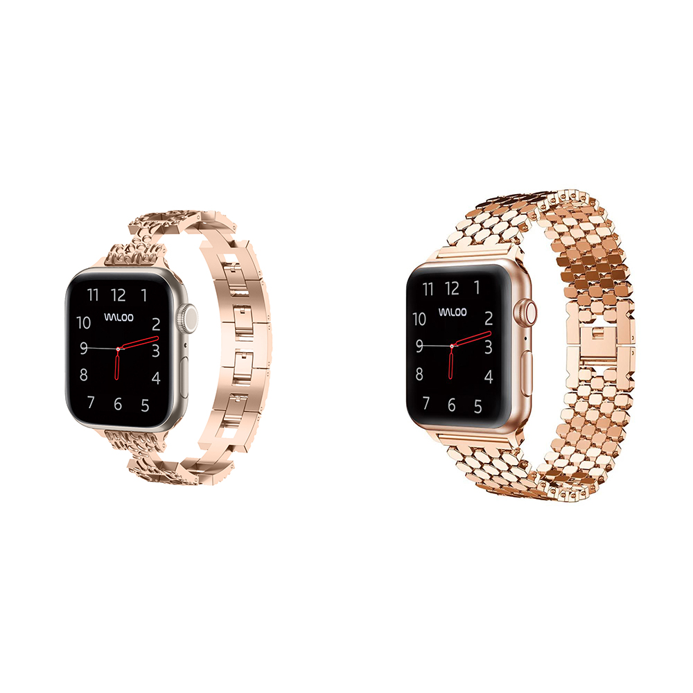 Honeycomb  PebbleStyle Apple Watch Band 2Pack  38mmRoseGoldRoseGold