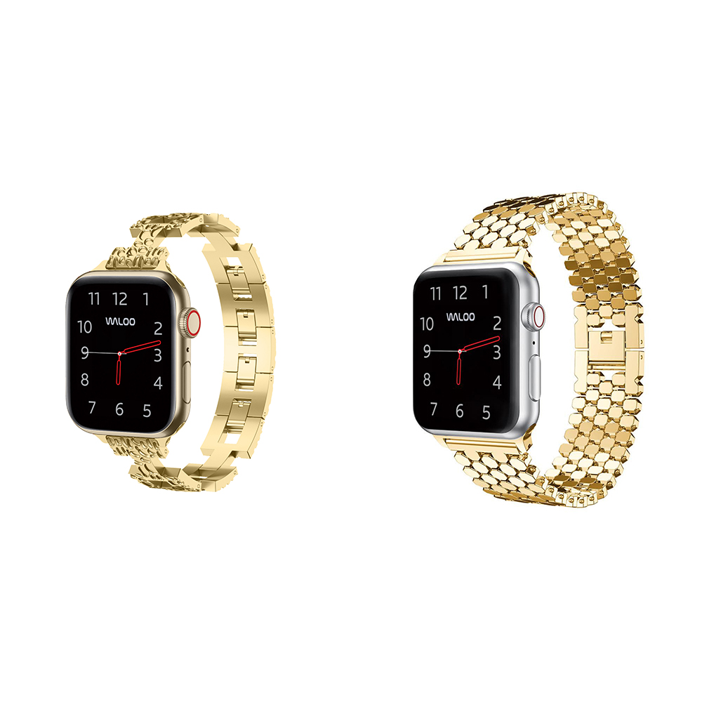 Honeycomb  PebbleStyle Apple Watch Band 2Pack  42mmGoldGold