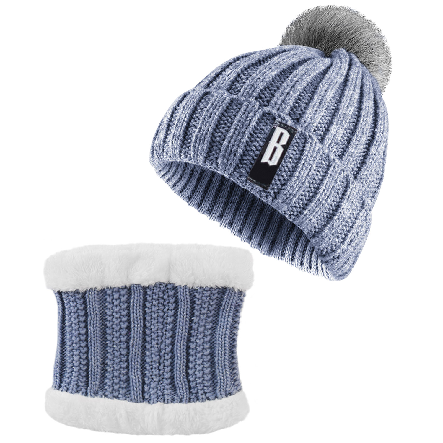 N'Polar&trade; Women's Winter Hat and Scarf Set - N'Polar Womens Winter Hat Scarf Set Grey