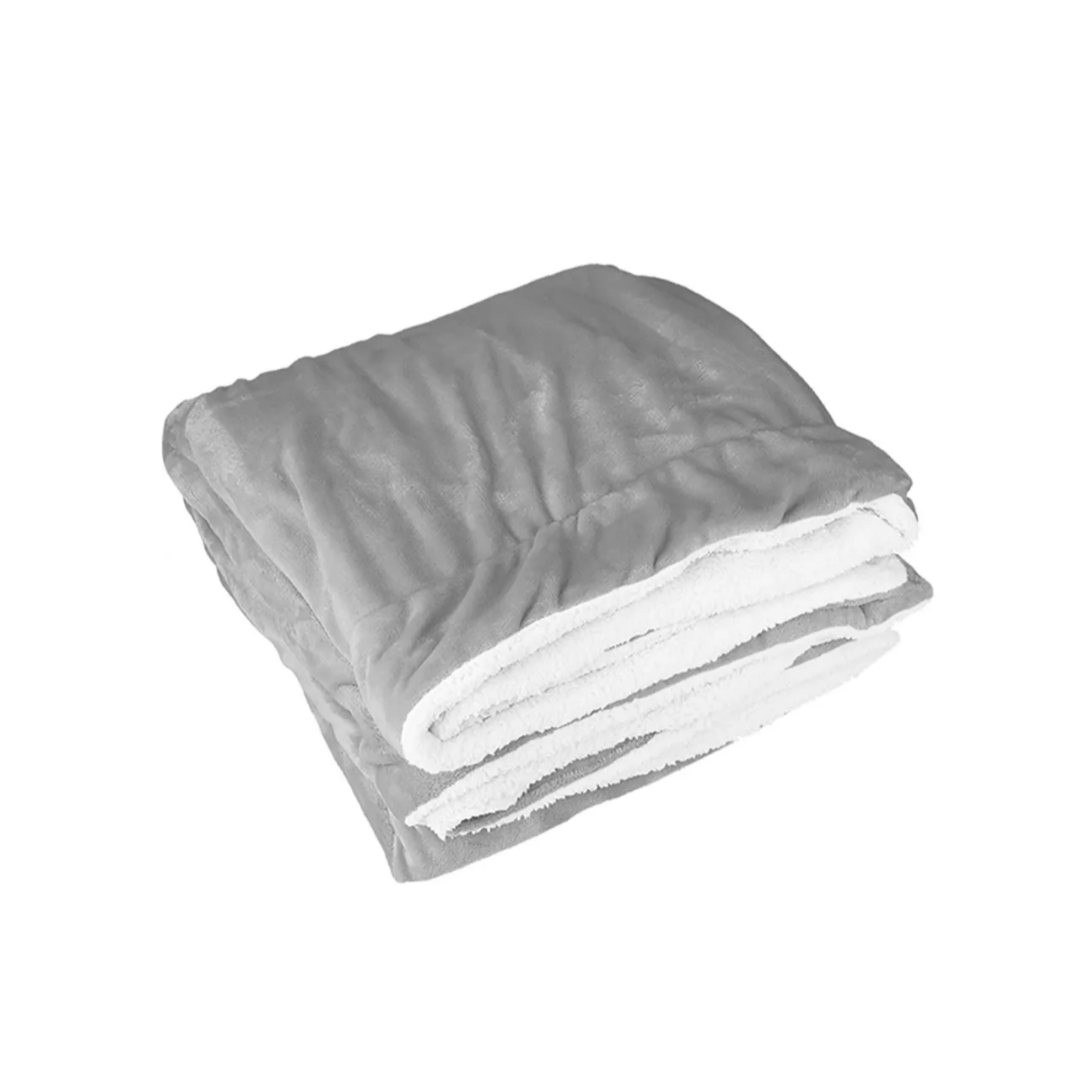NewHome™ Soft Fleece Throw Blankets - NewHome Soft Fleece Throw Blanket Q GRY