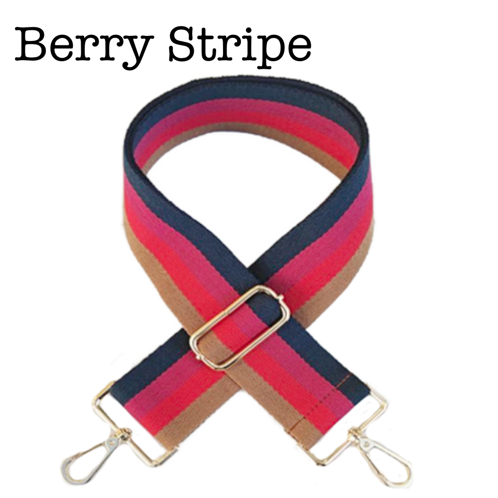 Bag Straps (24 Style Options) - Berry Stripe
