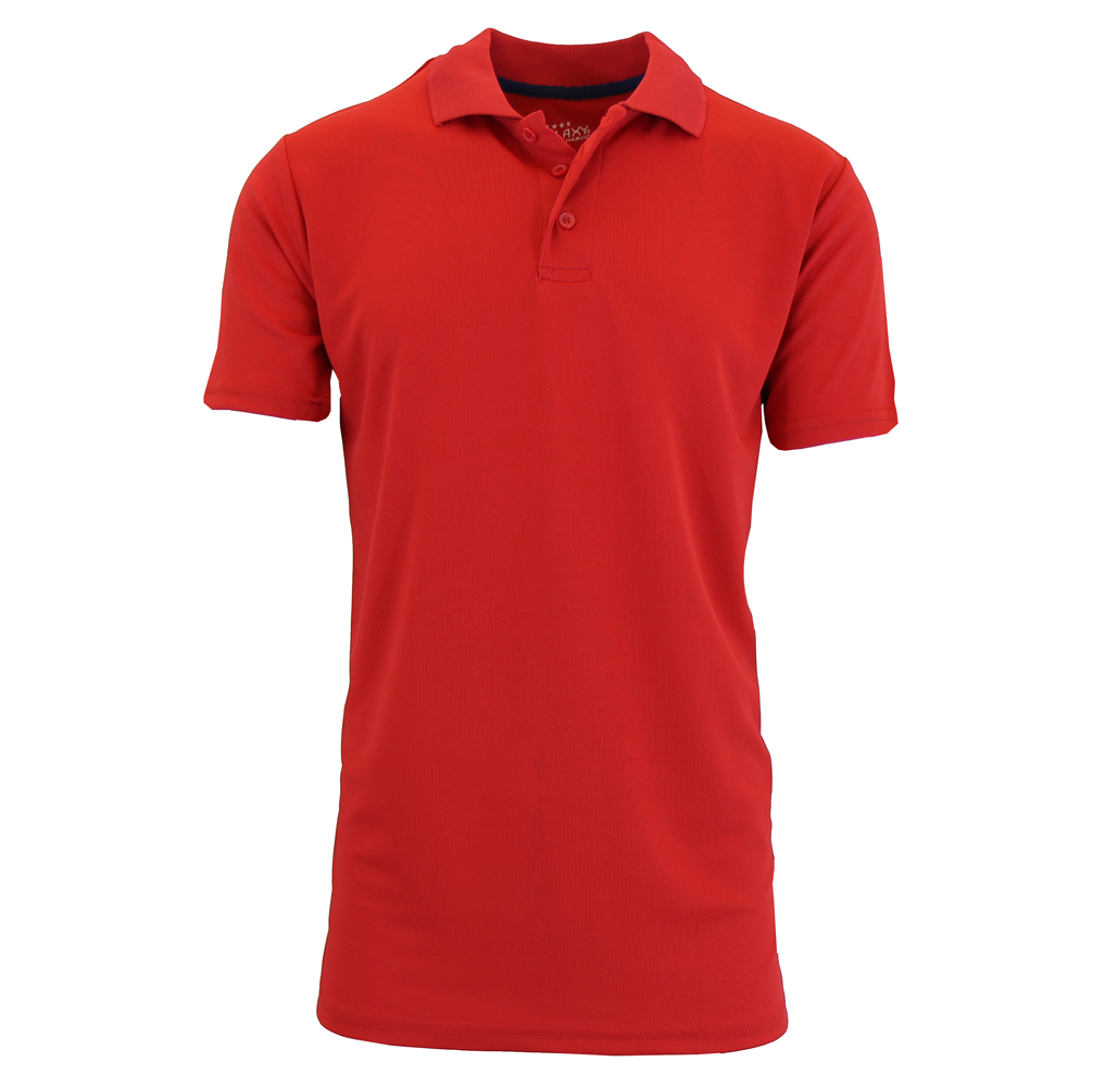 Men's Moisture-Wicking Polo Shirt - Red - X-Large