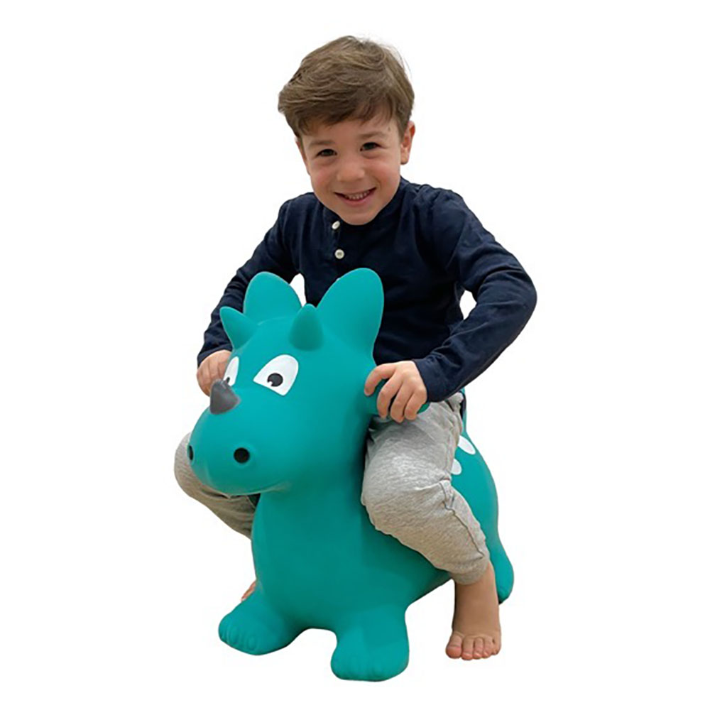 BounceZiez™ Inflatable Bouncing Animal Hoppers with Hand Pump - Green Dino