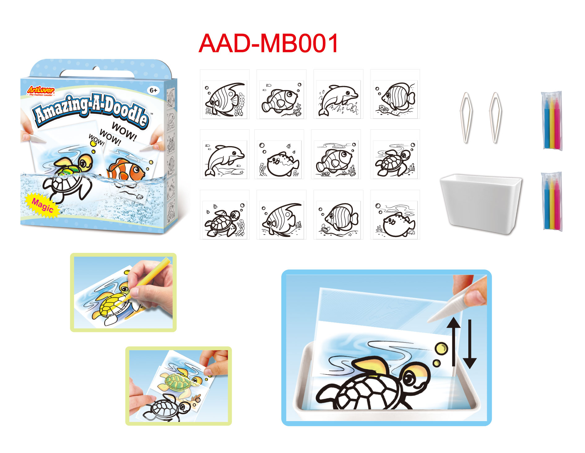 ArtLover® Amazing-a-Doodle™ Creature Art Kit - SEA ANIMAL
