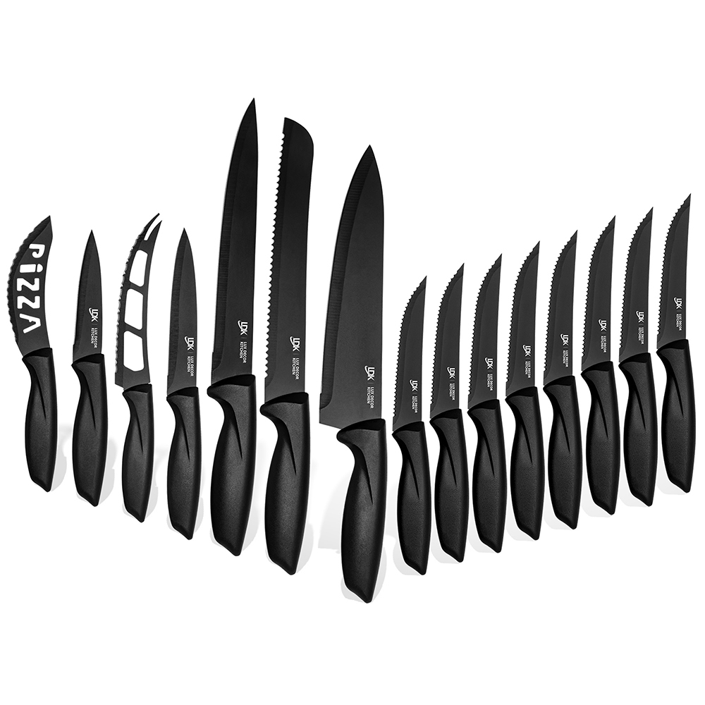 Stainless Steel Ultra Sharp Professional Kitchen Knife Set - 15 Pieces Knife Set