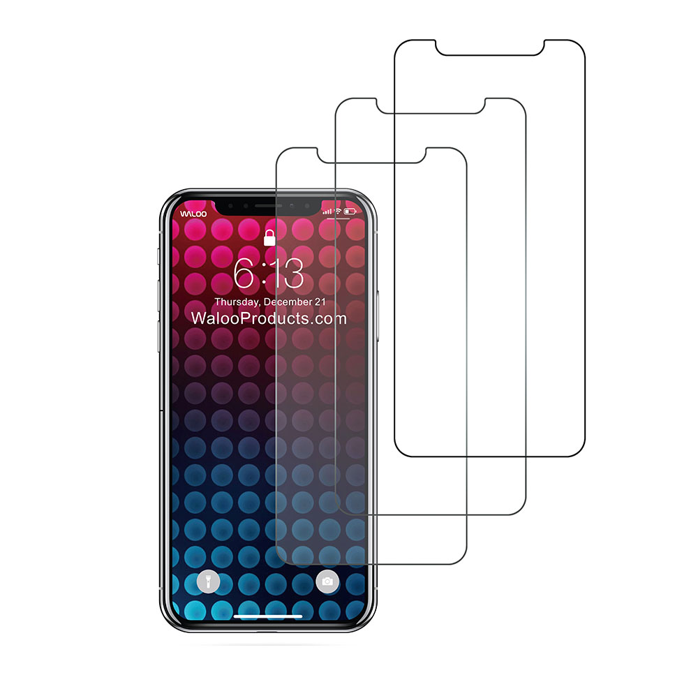 Waloo Tempered Glass/Privacy/Anti-Blue Screen Protector for Phones (3-Pack) - 3 Pack Glass Iphone 13 Pro Max