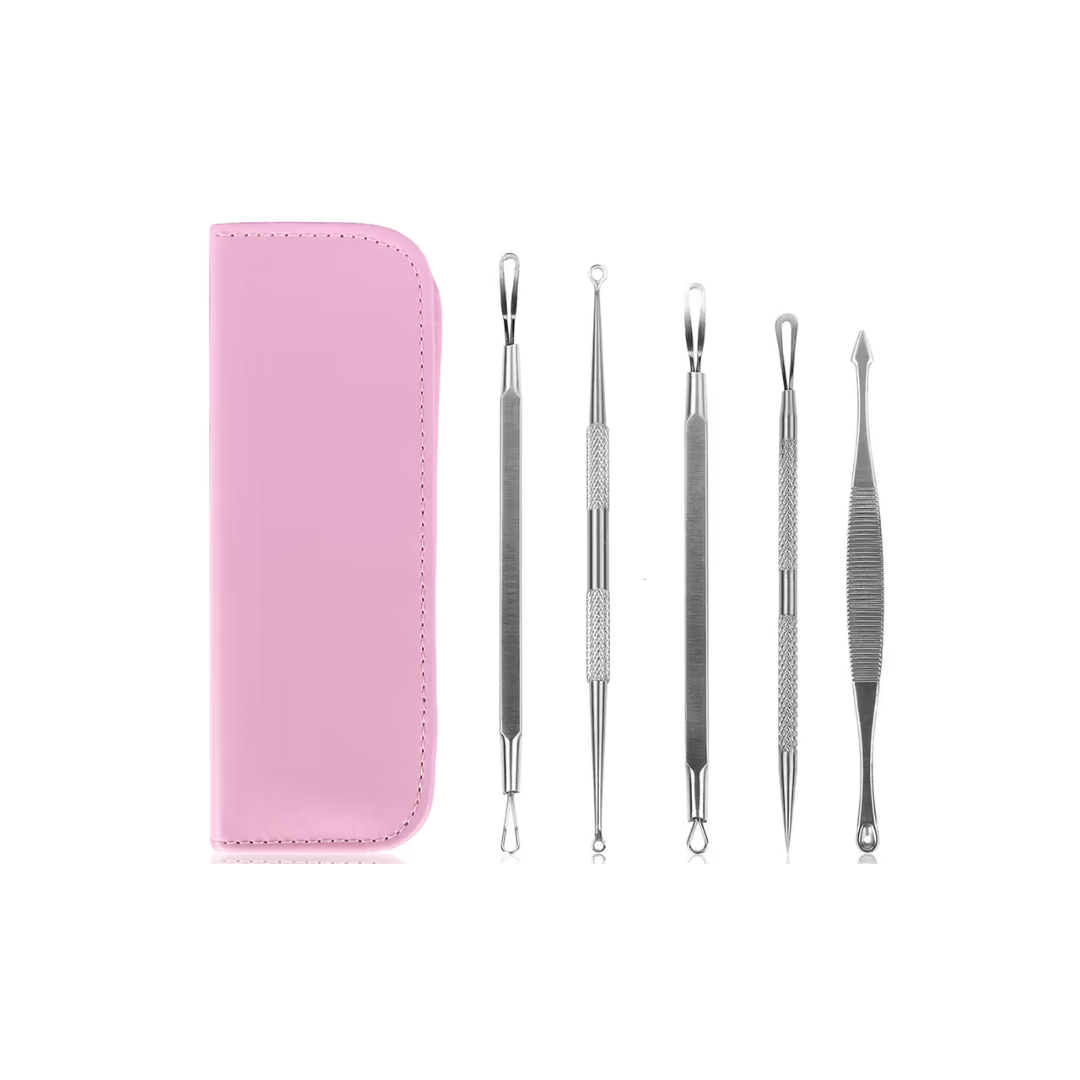 UntilGone – 5-Piece Skincare Blackhead Remover Kit – 5-Piece Skincare Blemish Remover Kit PNK