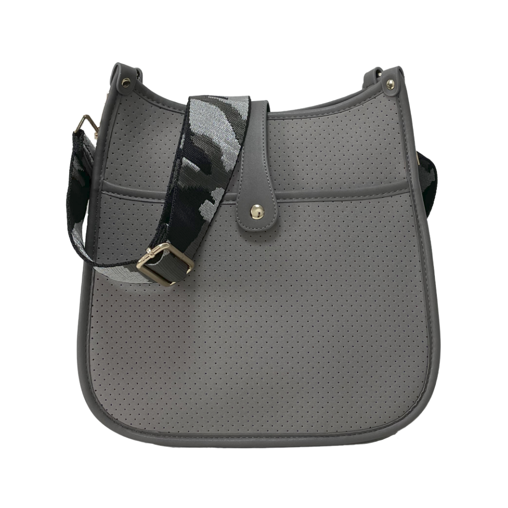 Neoprene Courier Choose Your Strap  Gray  Denim Stripe