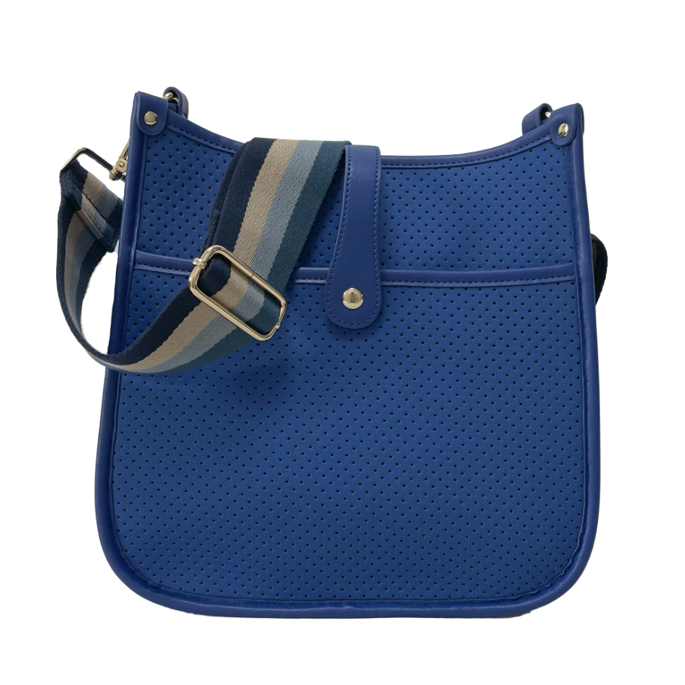Neoprene Courier Choose Your Strap  Blue  BlueGreen Pattern