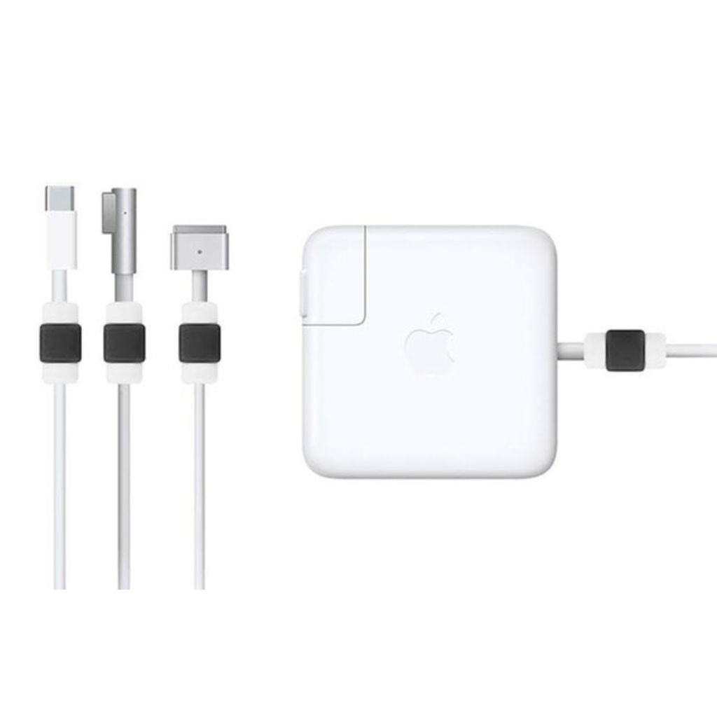 Cable Protectors for Apple MacBook Chargers (6-Pack) – Black – untilgone.com