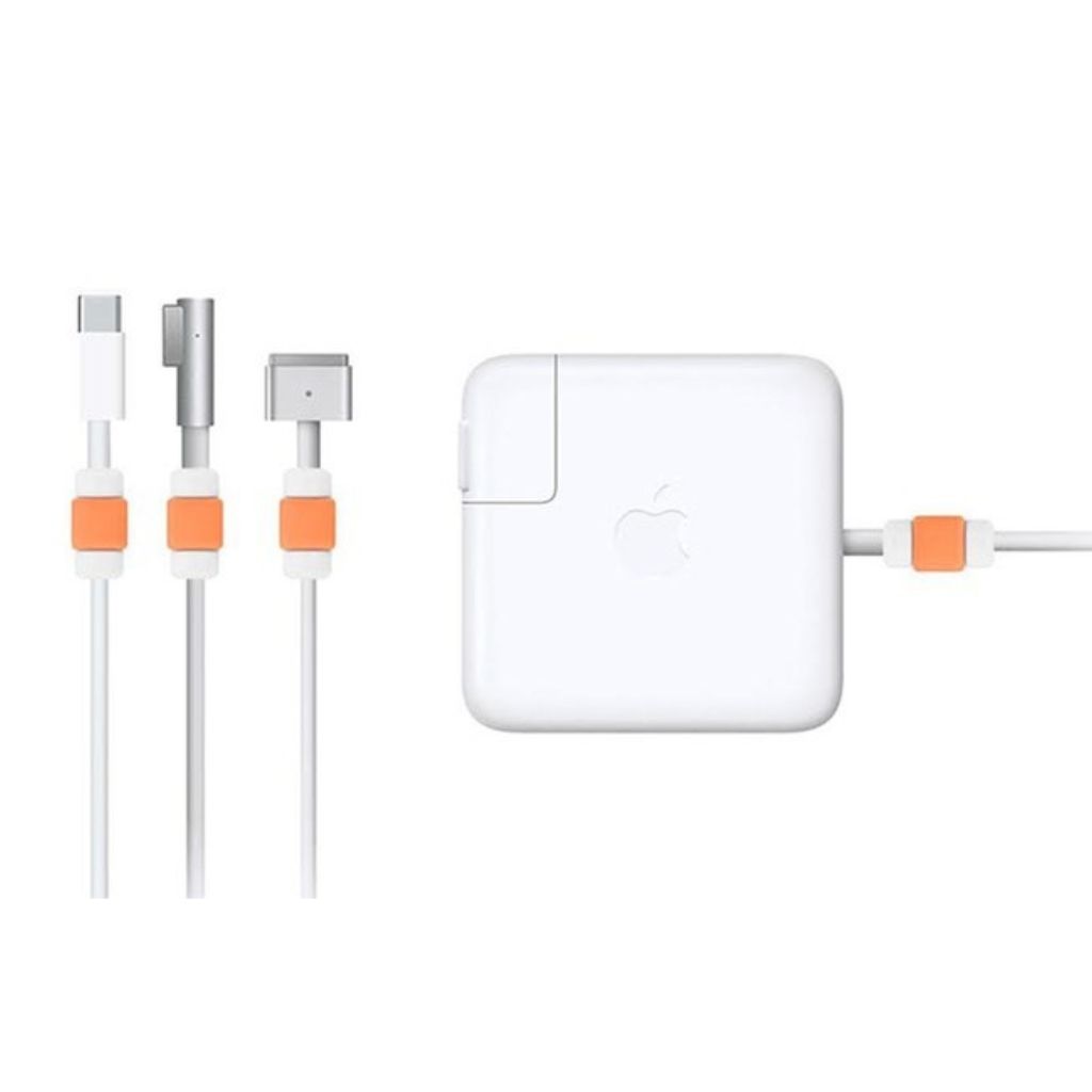 Cable Protectors for Apple MacBook Chargers (6-Pack) – Orange – untilgone.com