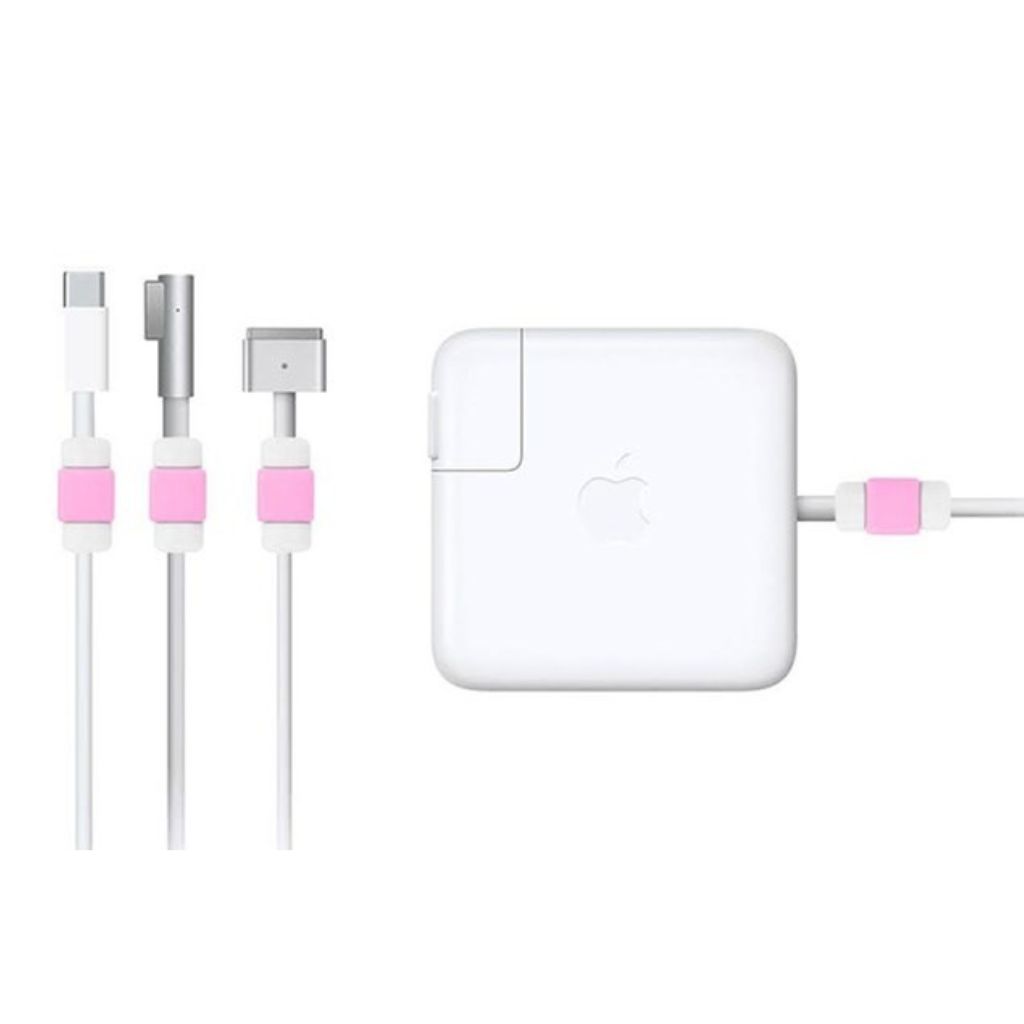 Cable Protectors for Apple MacBook Chargers 6Pack  Pink