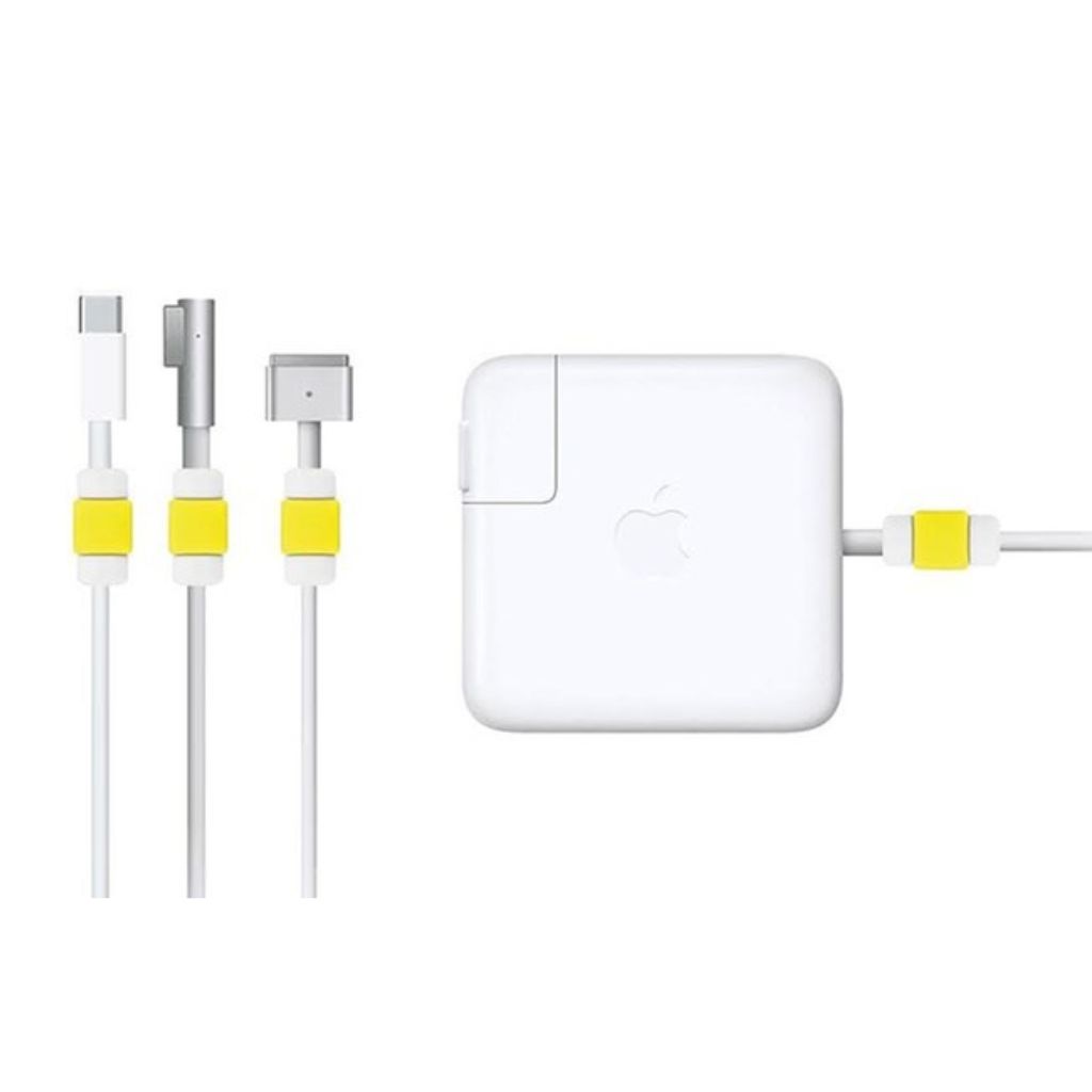 Cable Protectors for Apple MacBook Chargers (6-Pack) – Yellow – untilgone.com