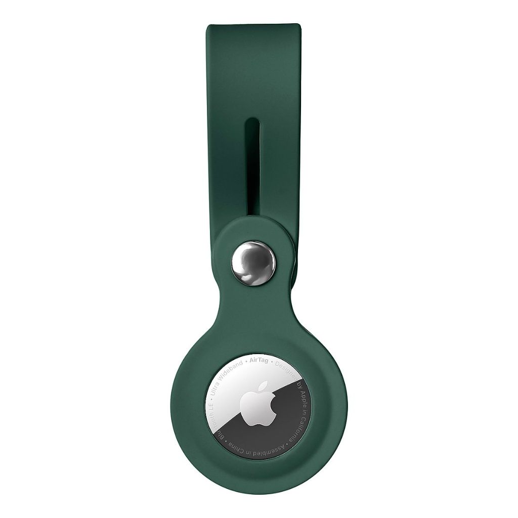 Silicone Loop AirTag Case - Midnight Green