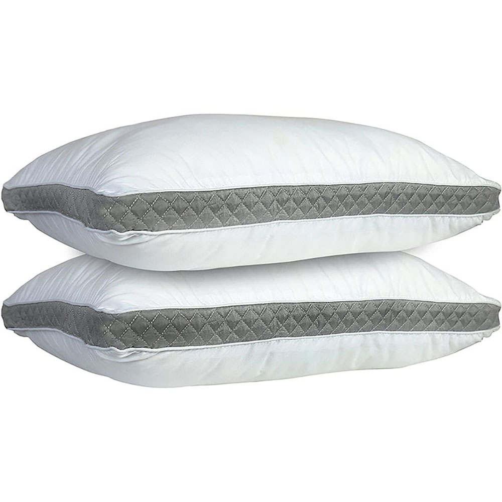 Gusseted Pillows (Set of 2) - King / Grey