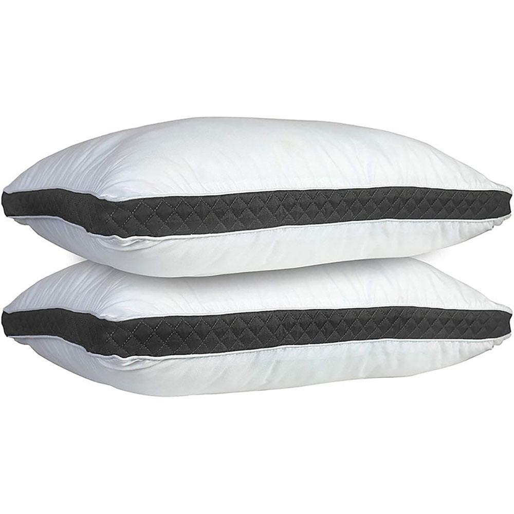 Photos - Pillow Lux Decor Collection Gusseted   - King / Dark Grey GUSTDK(Set of 2)