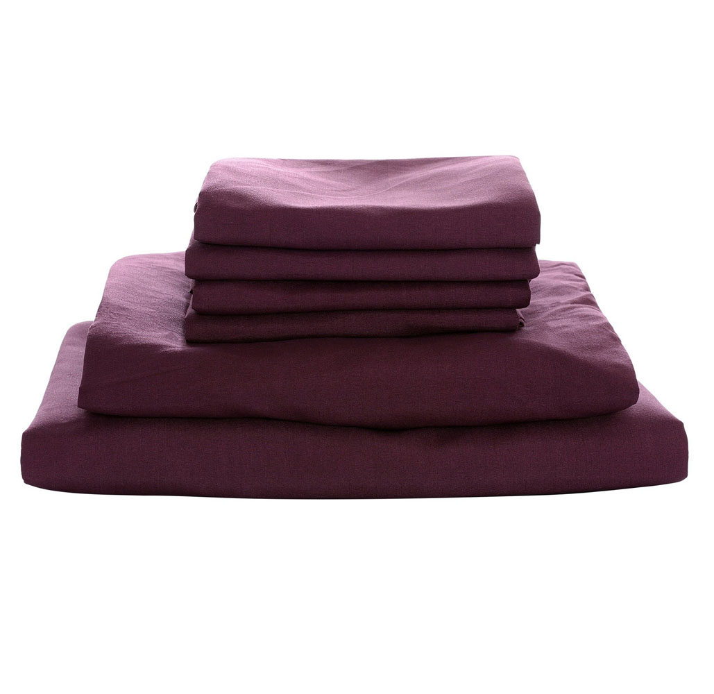 Photos - Bed Linen Cheer Cheer Collection 1800 Series Microfiber Sheet Set - Twin XL - Eggplant CC-6PCMF1800TXL-EGP