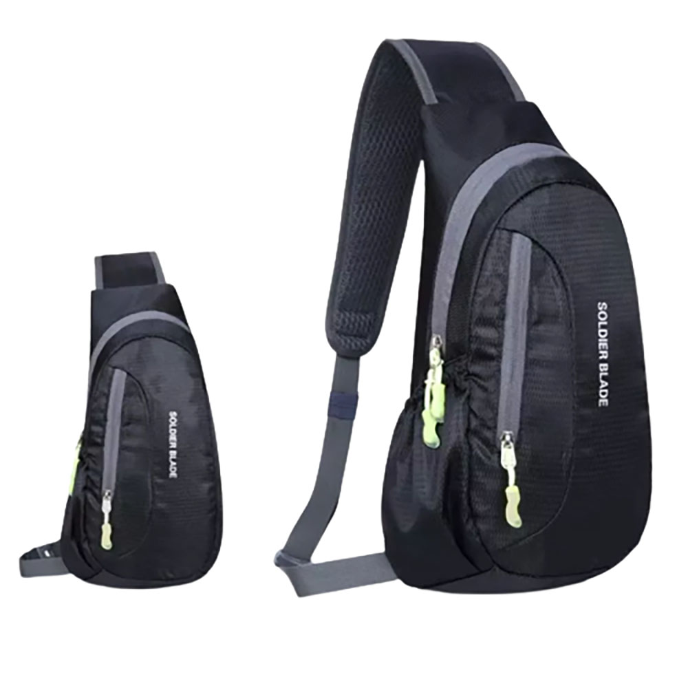 Waterproof Sling Bag Shoulder Backpack with Adjustable Strap - Black-image-SKU4618399