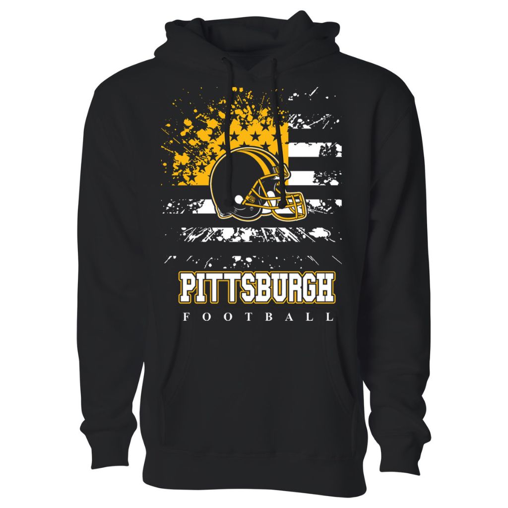 Women's Star-Spangled Football Pullover Hoodie - Medium - Pittsburgh