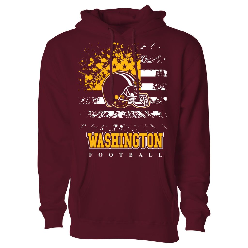 Women's Star-Spangled Football Pullover Hoodie - Small - Washington